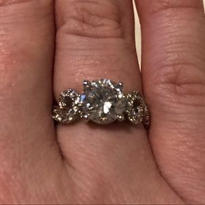 Cubic Zirconia Imitation Engagement Ring